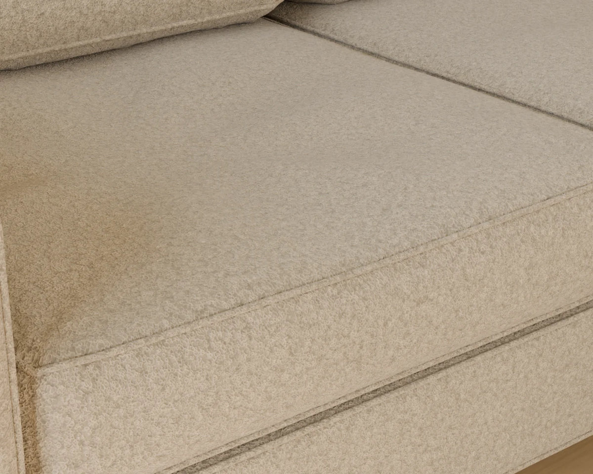 Two-Seat Sofa, close-up detail render