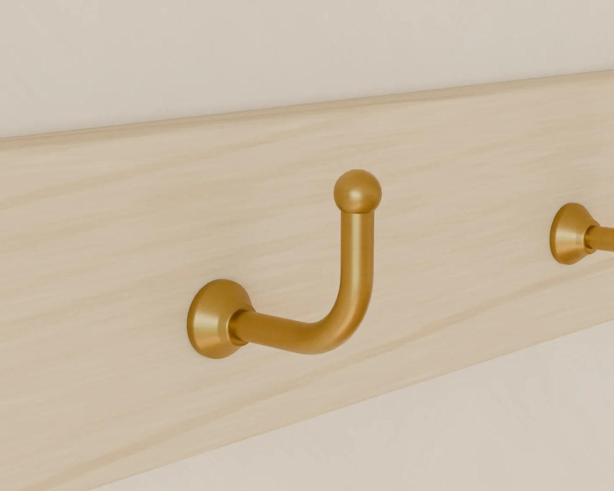 Wall Coat Hooks, close-up detail render