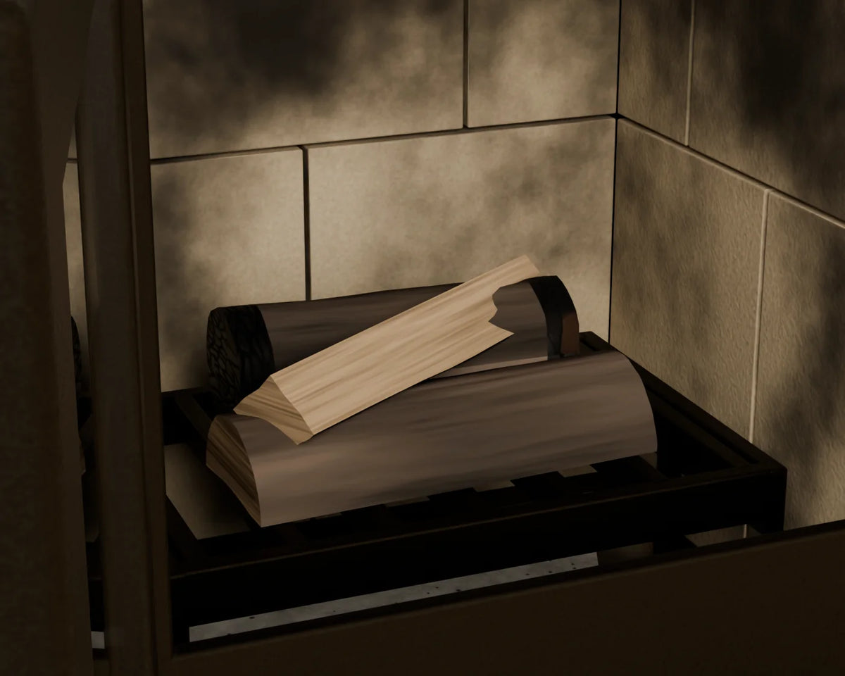 Wood-Burning Stove, close-up detail render