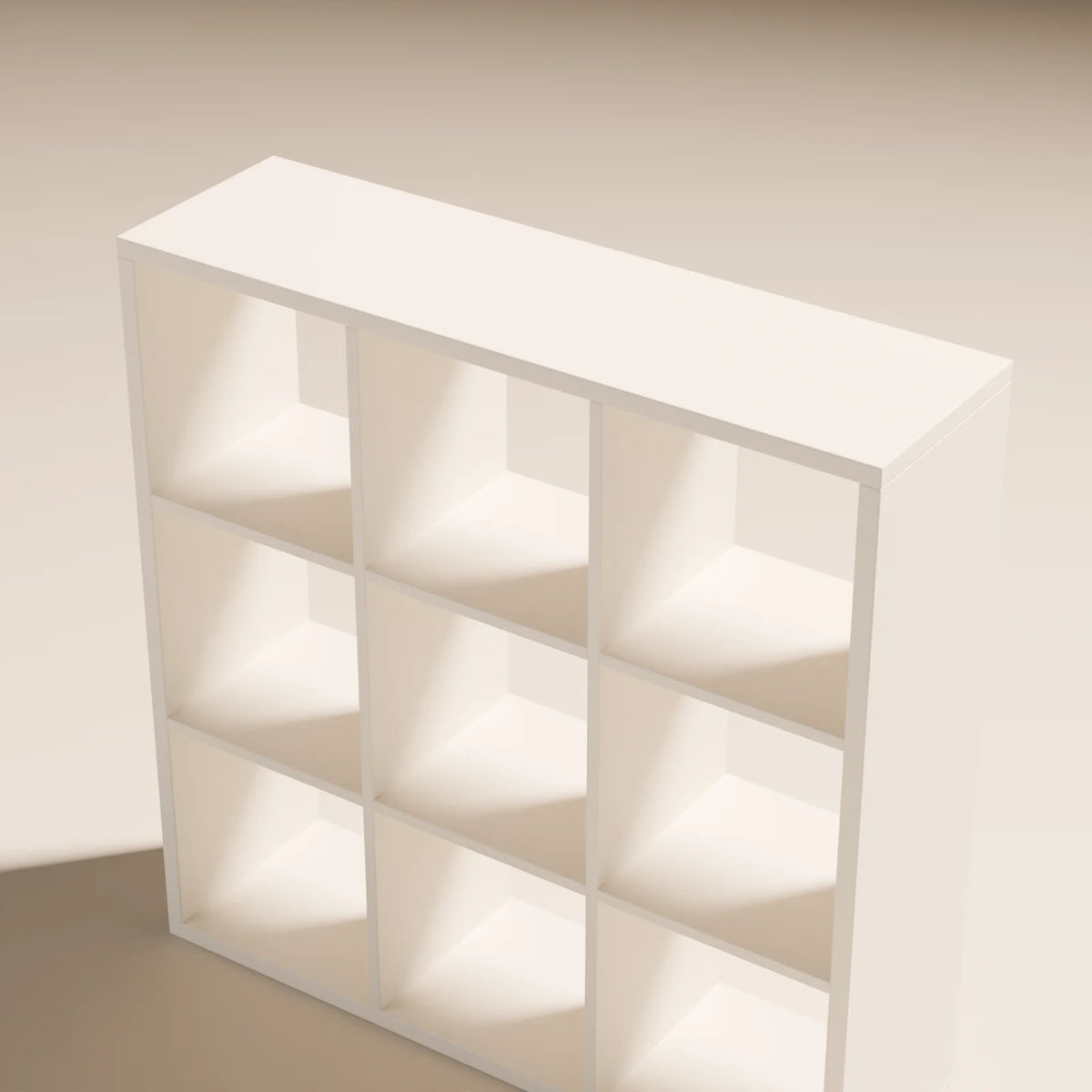 Cube Display Shelf, close-up detail render