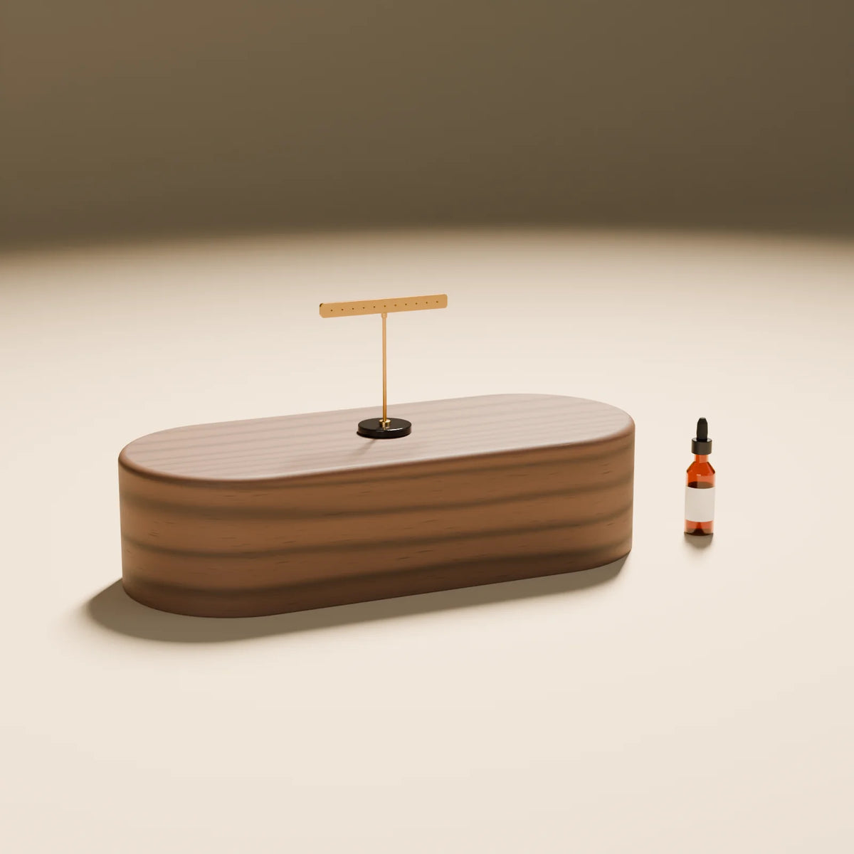 Earring Stand styled in a Still Studio set with the capsule plinth and dropper bottle (sold separately)