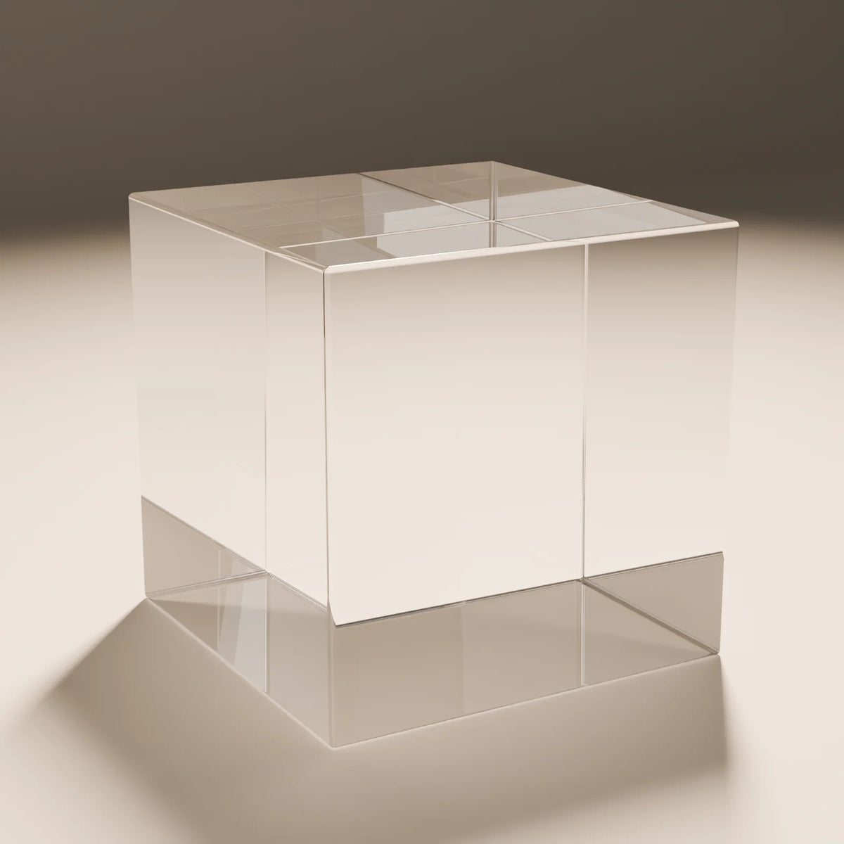 Glass Cube Riser, Still Studio 3D asset, studio render