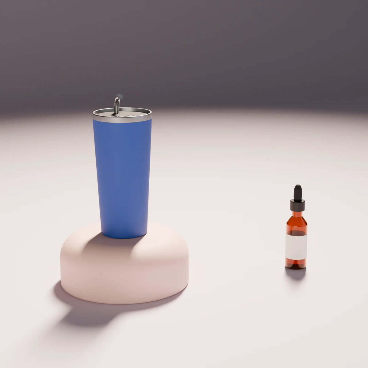 Insulated Tumbler styled in a Still Studio set with the pill podium and dropper bottle (sold separately)
