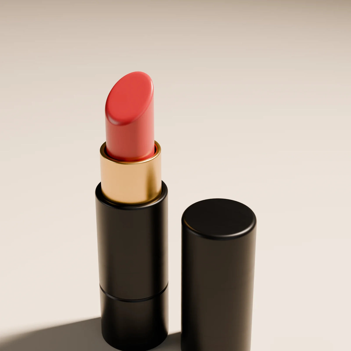 Lipstick, close-up detail render