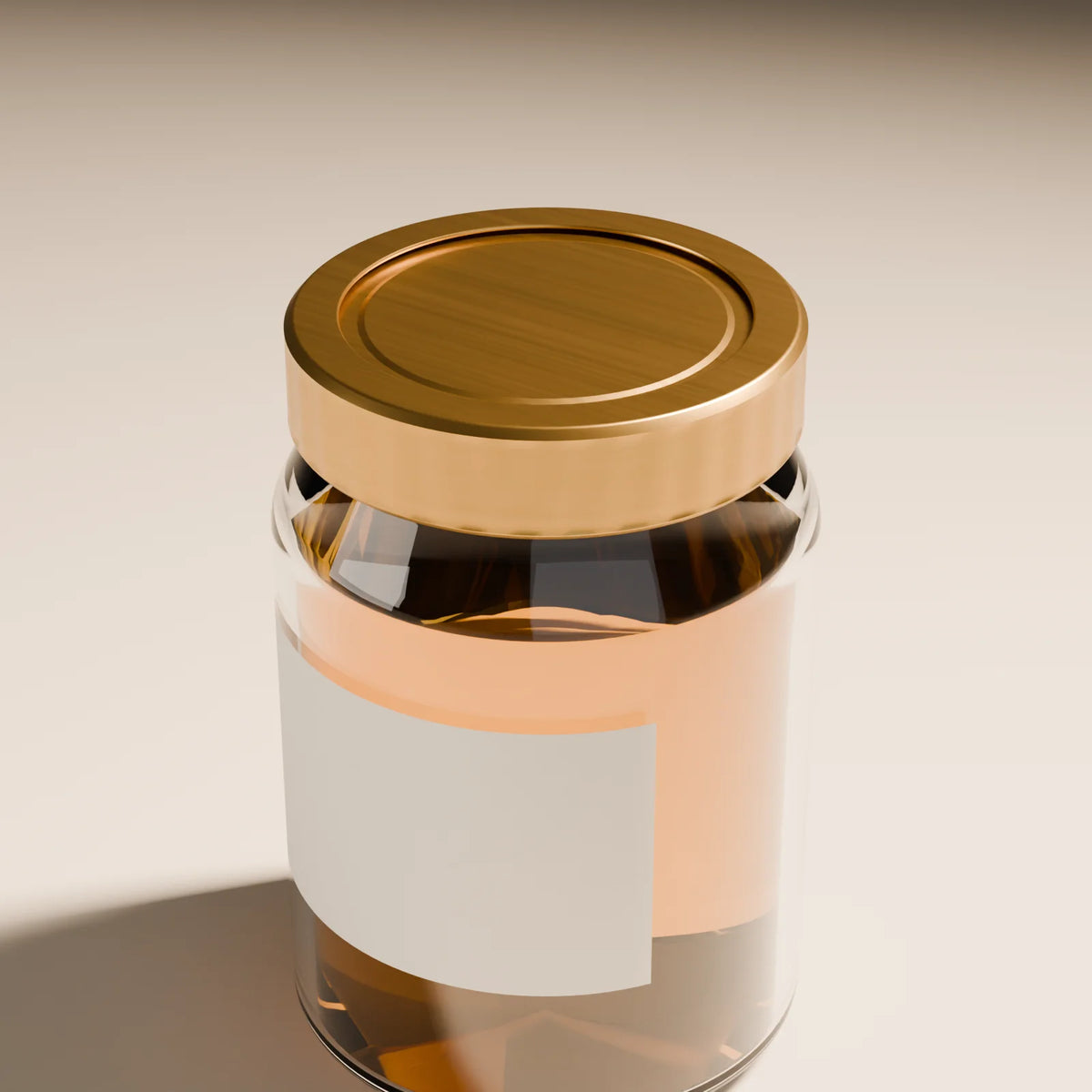 Mason Jar, close-up detail render
