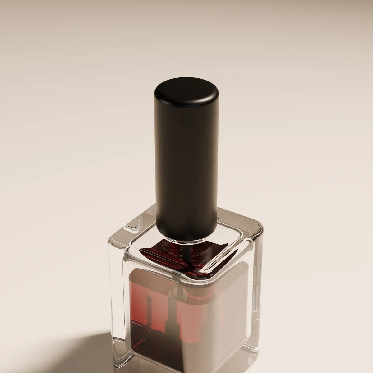 Nail Polish Bottle, close-up detail render