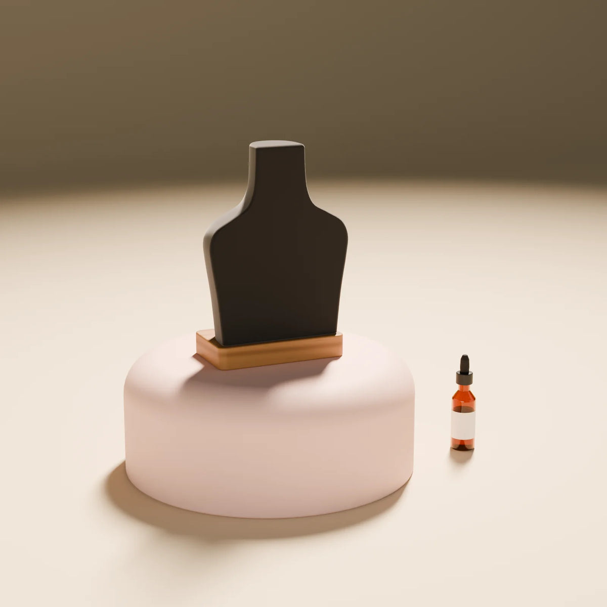 Necklace Bust styled in a Still Studio set with the pill podium and dropper bottle (sold separately)