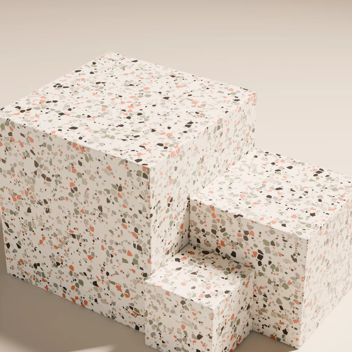 Nested Cubes, close-up detail render