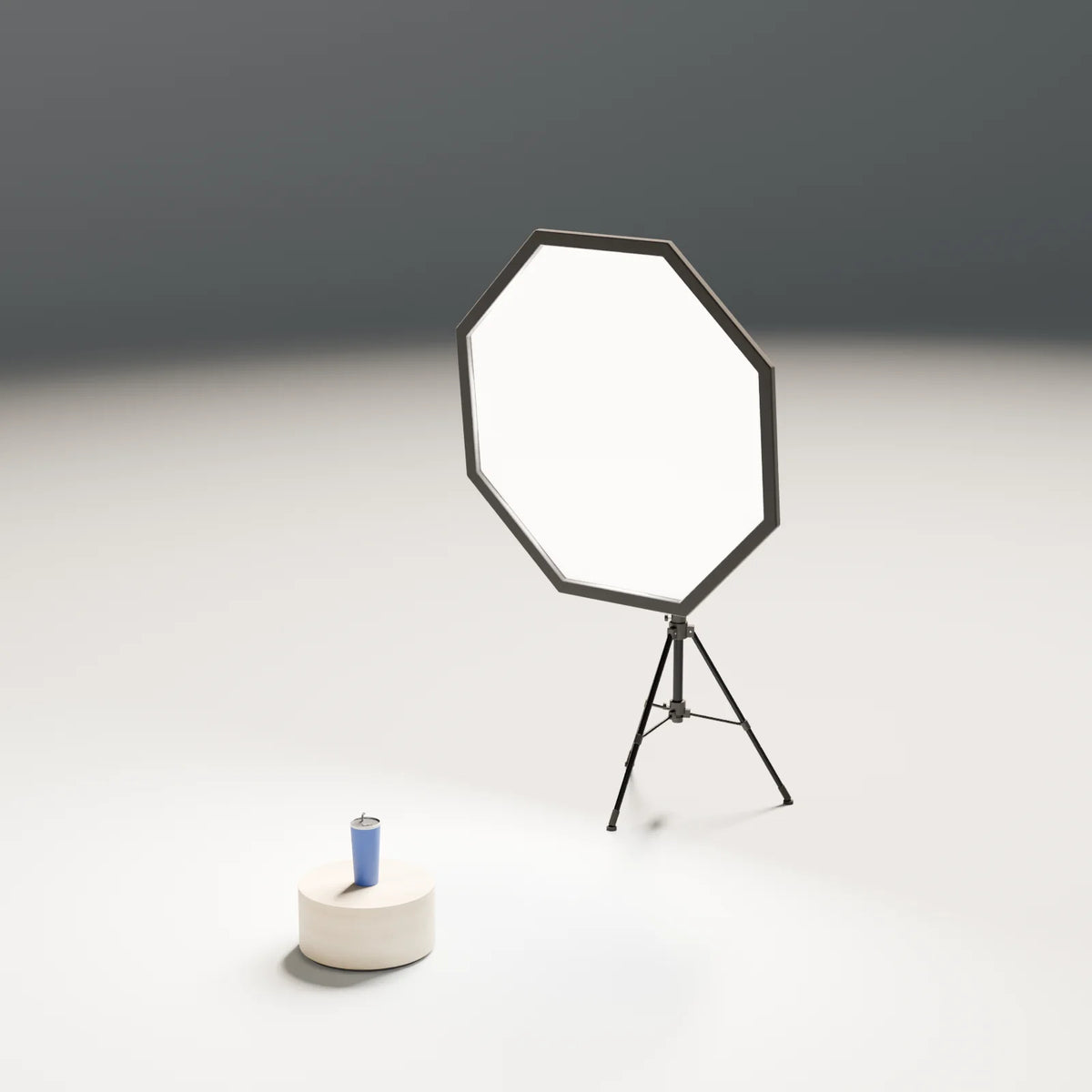 Octabox styled in a Still Studio set with the drum podium and insulated tumbler (sold separately)