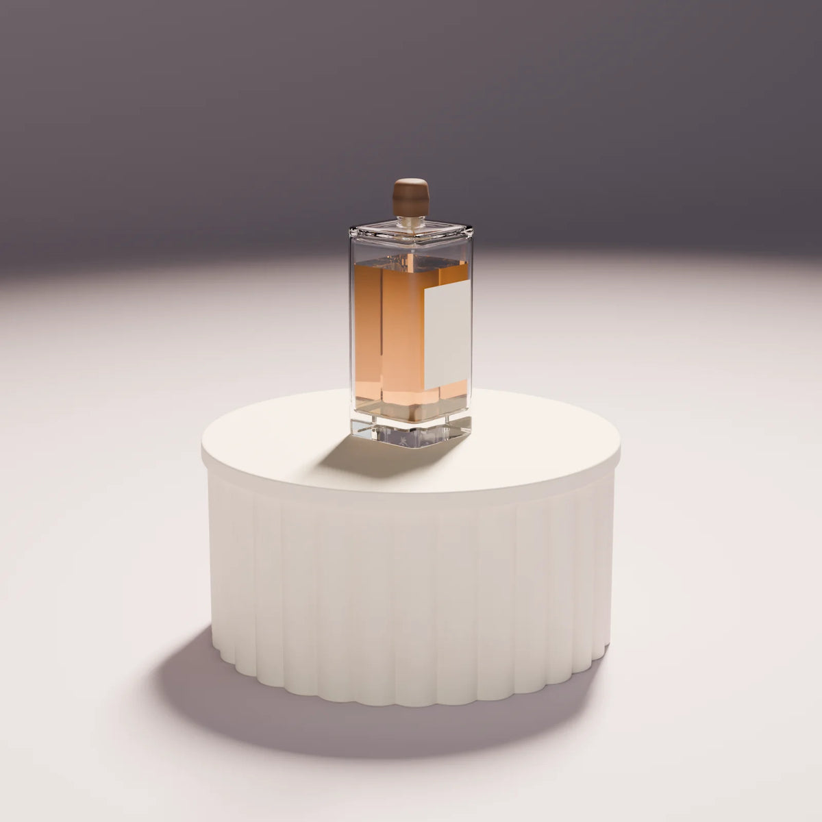 Ribbed Podium styled in a Still Studio set with the spirits bottle (sold separately)