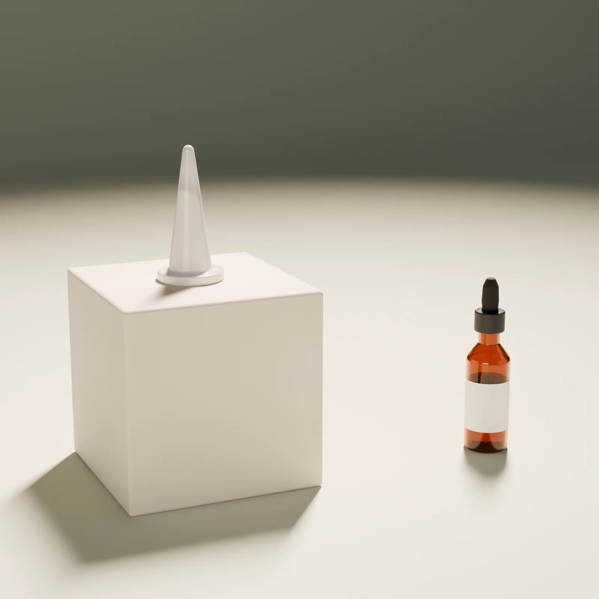 Ring Cone styled in a Still Studio set with the block plinth and dropper bottle (sold separately)