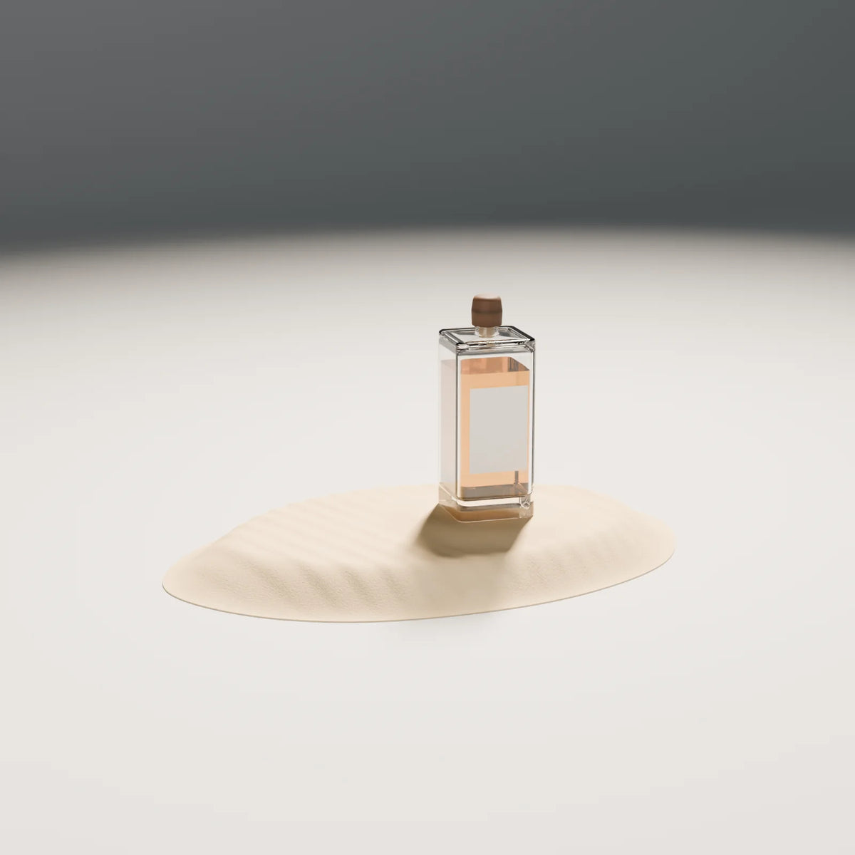 Sculpted Sand Bed styled in a Still Studio set with the spirits bottle (sold separately)