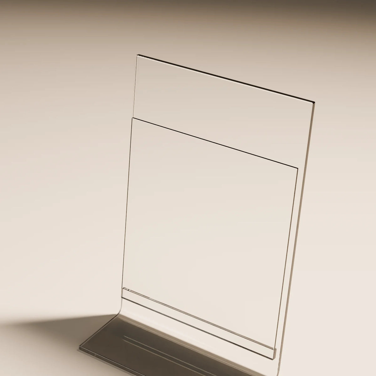 Acrylic Sign Holder, close-up detail render