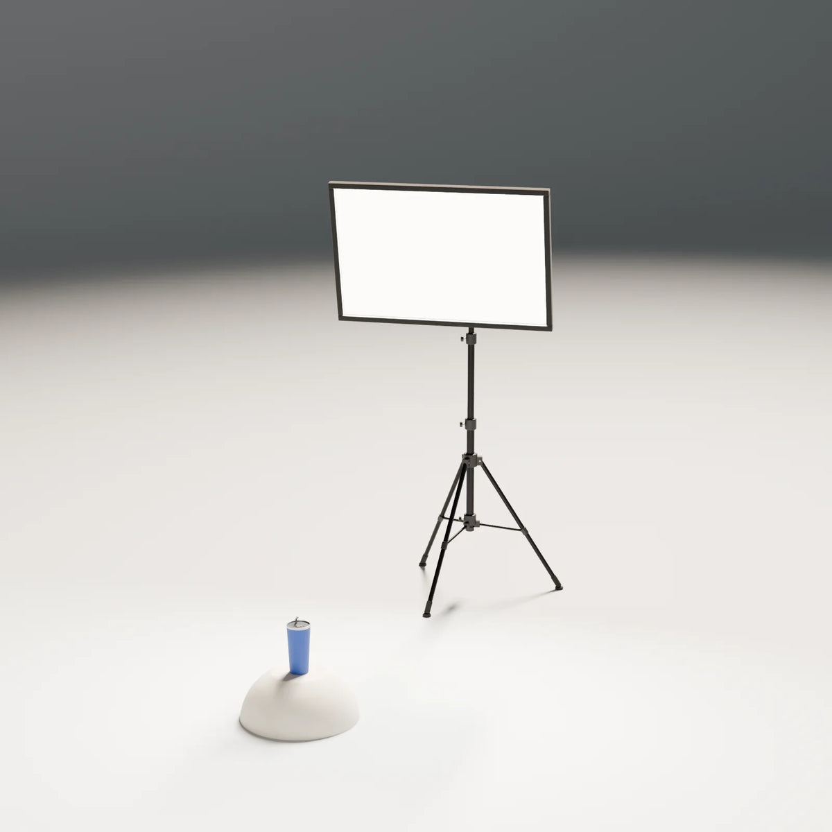 Rectangular Softbox styled in a Still Studio set with the cut dome podium and insulated tumbler (sold separately)