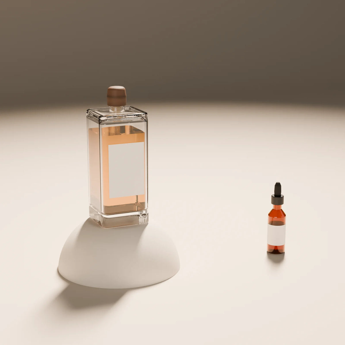 Spirits Bottle styled in a Still Studio set with the cut dome podium and dropper bottle (sold separately)