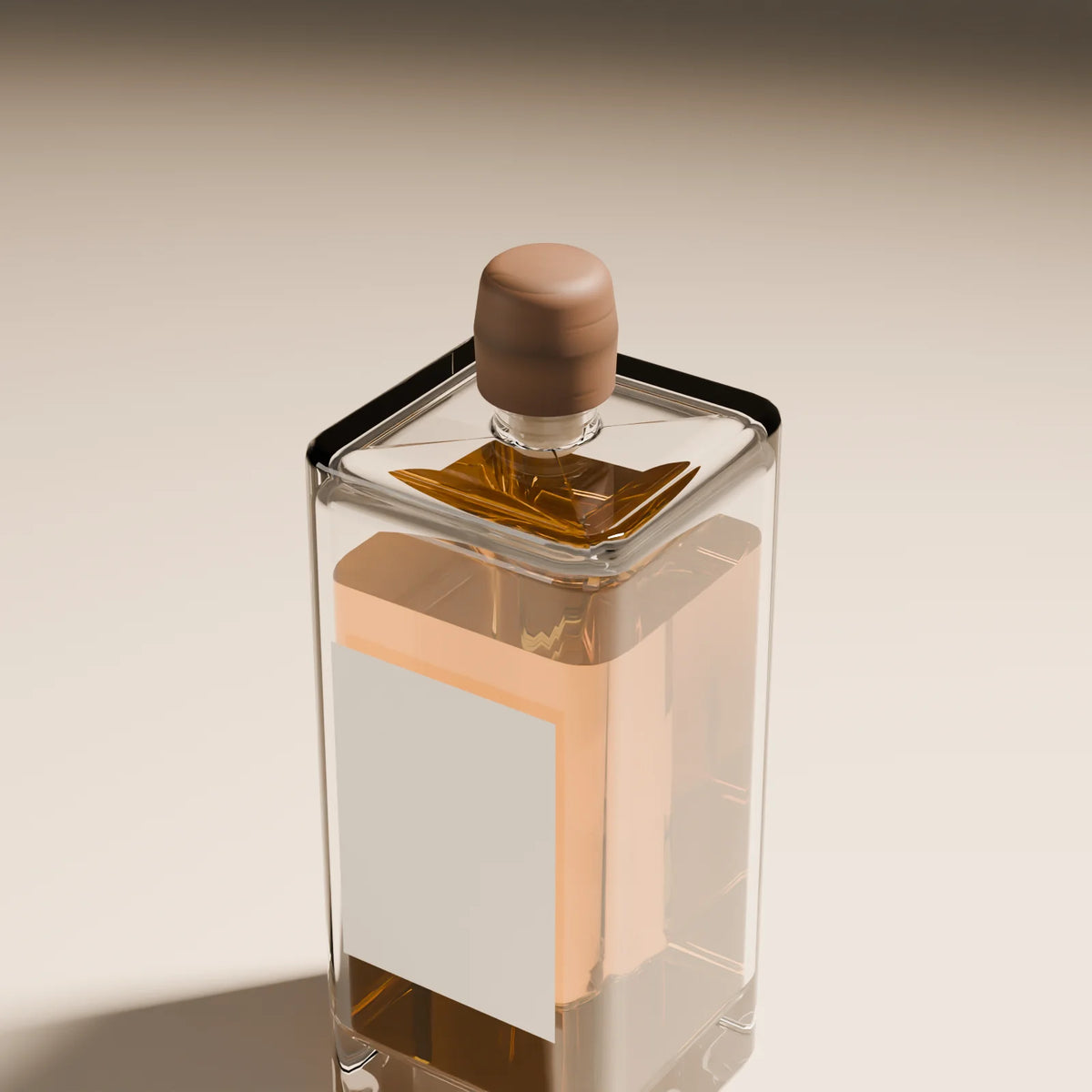 Spirits Bottle, close-up detail render