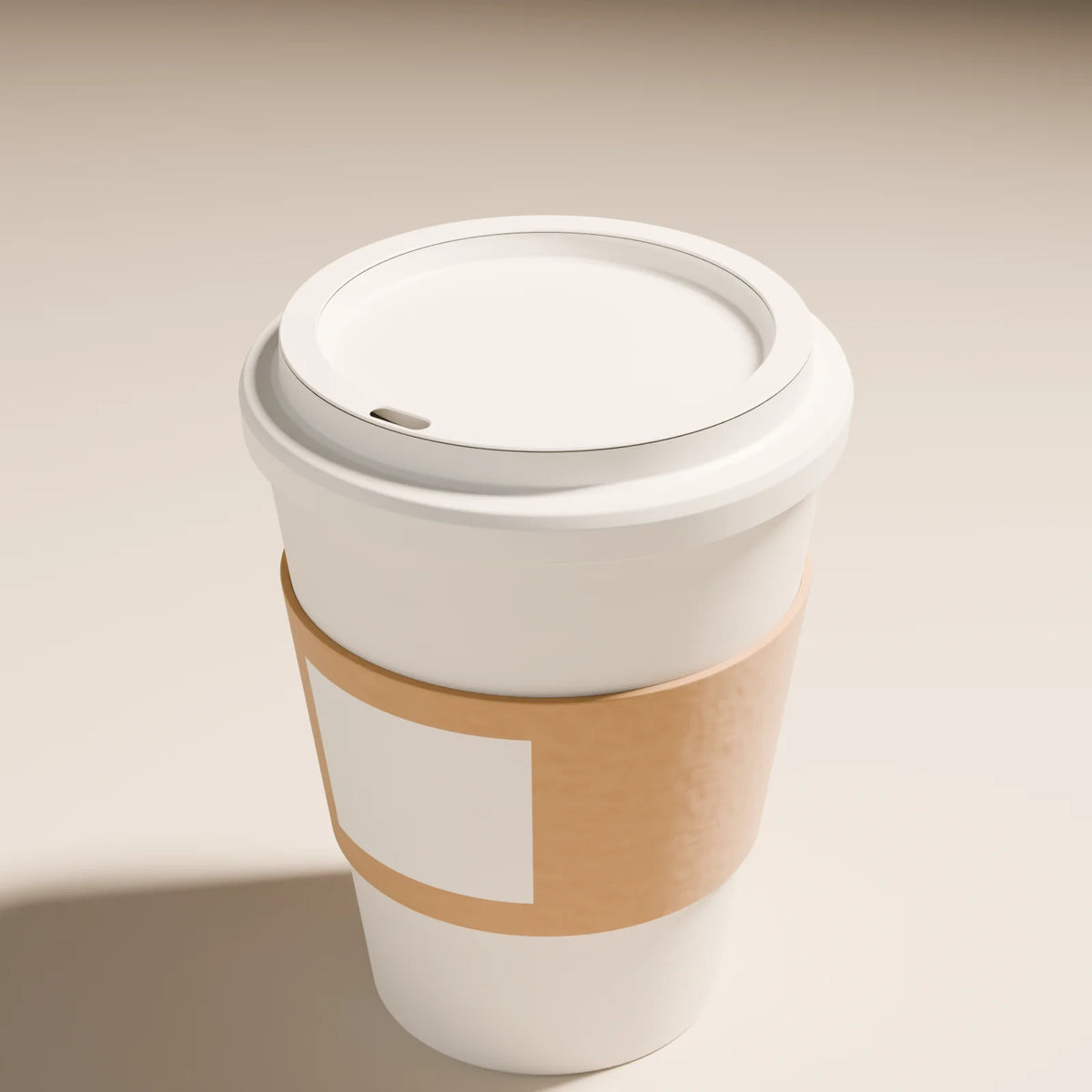 Takeaway Cup, close-up detail render