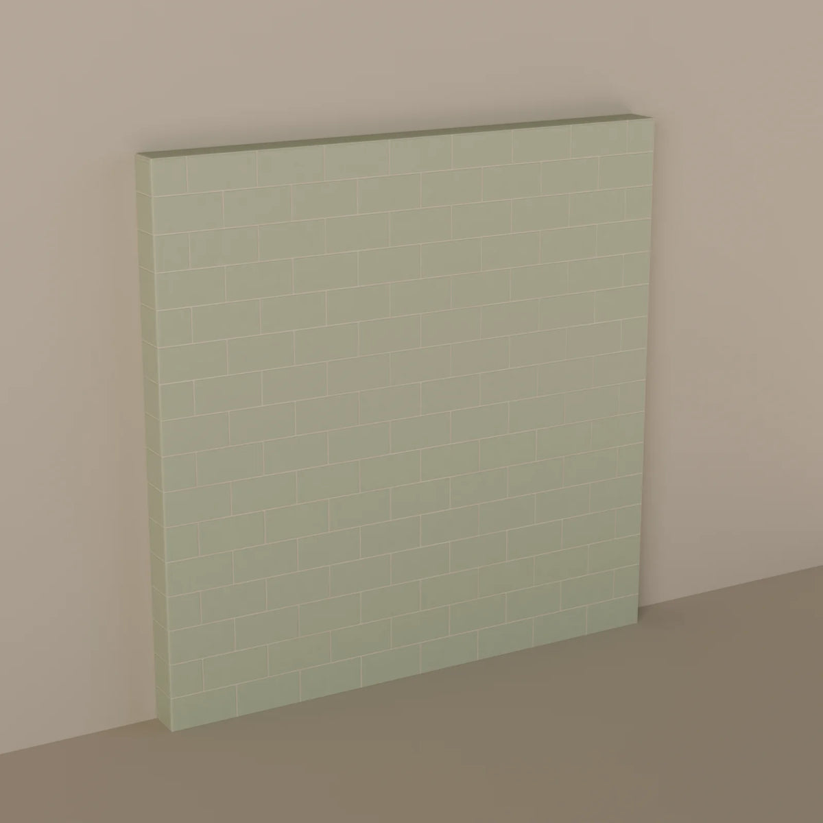 Tiled Wall Flat, Still Studio 3D asset, studio render
