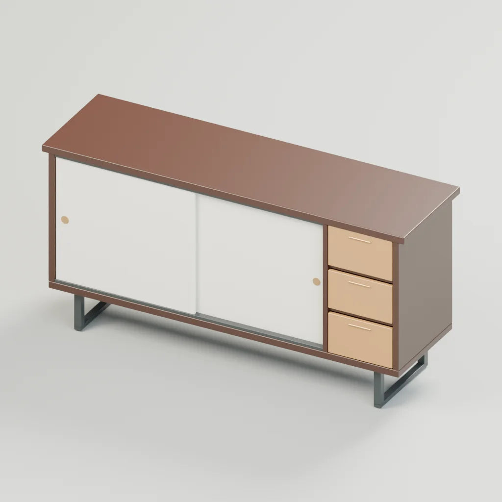 Archive credenza, Atelier Workspaces 3D asset, studio render