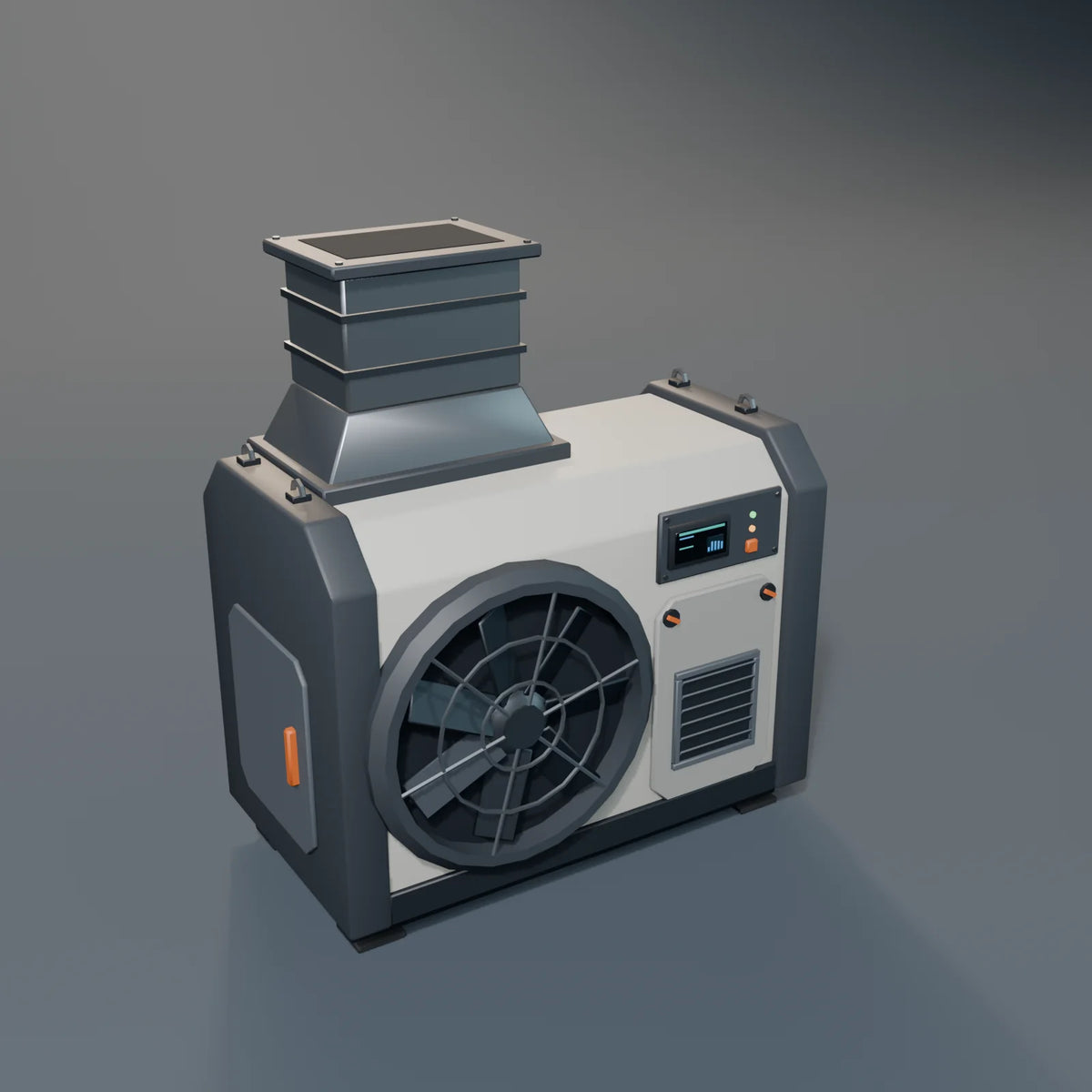 Air Handler, Kestrel Station 3D asset, studio render