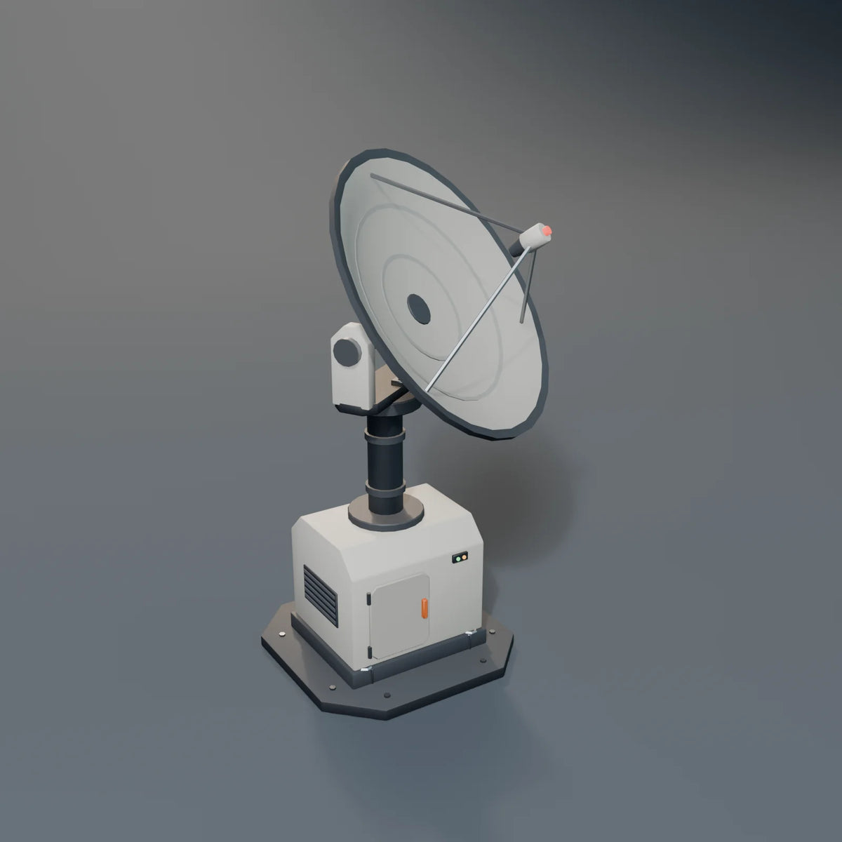 Antenna Dish, Kestrel Station 3D asset, studio render
