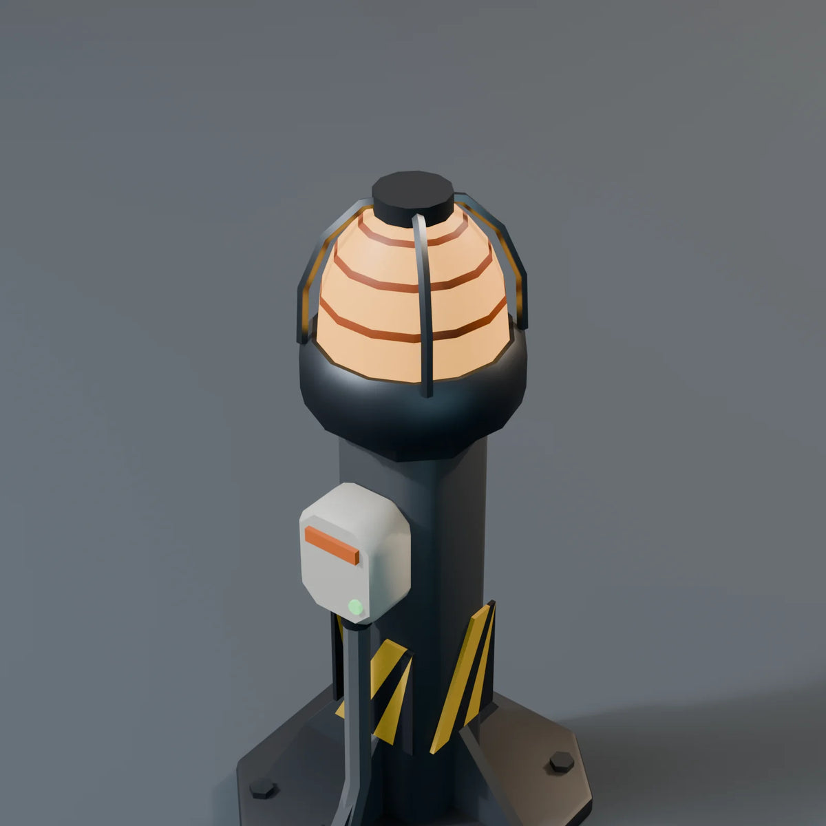Warning Beacon, close-up detail render