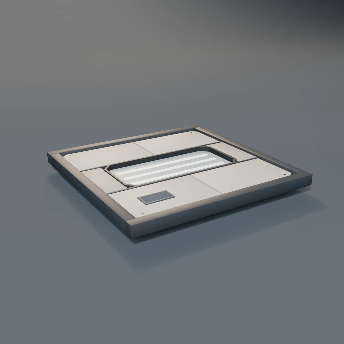 Ceiling Panel, Kestrel Station 3D asset, studio render