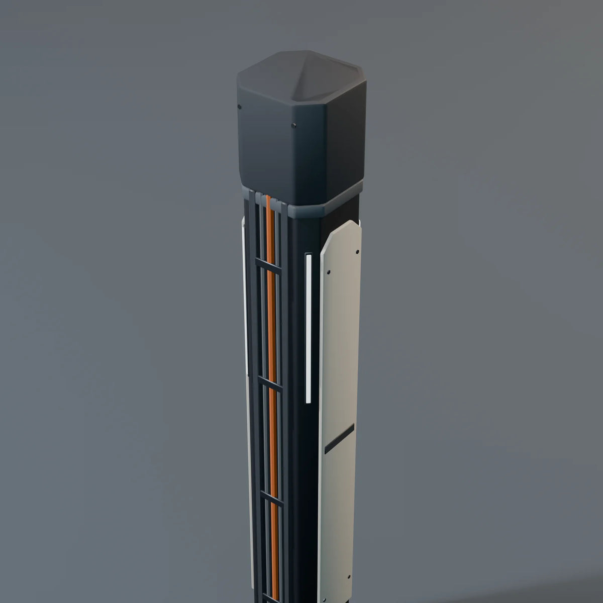 Corner Column, close-up detail render