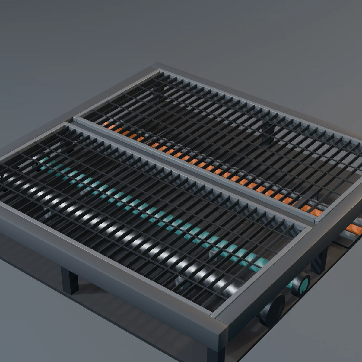 Floor Grate, close-up detail render