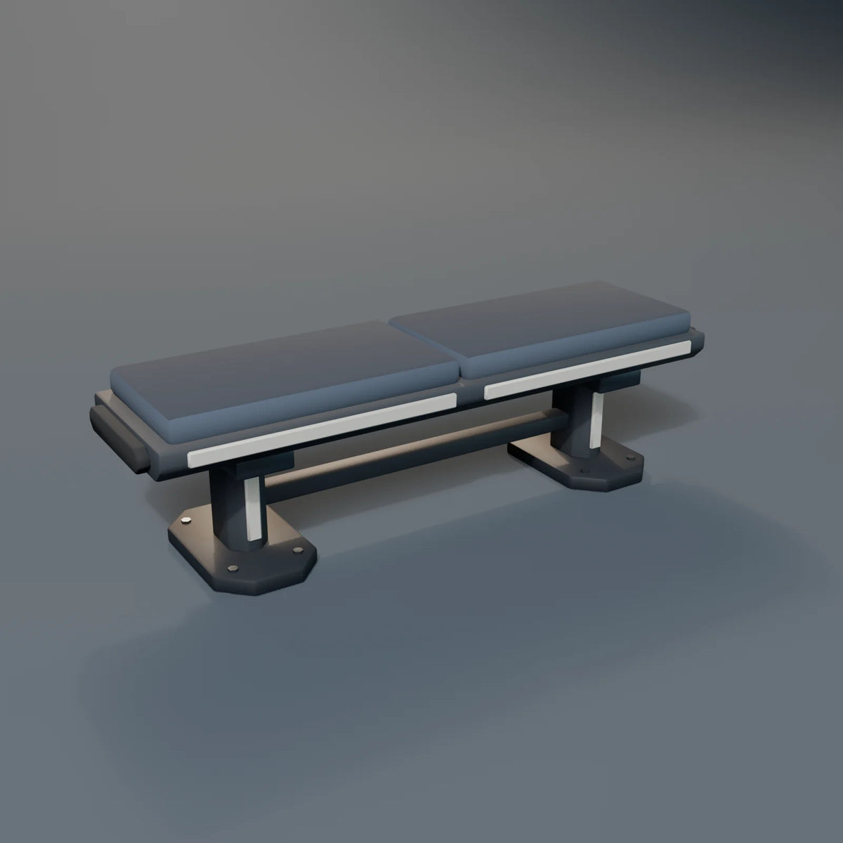 Mess Bench, Kestrel Station 3D asset, studio render