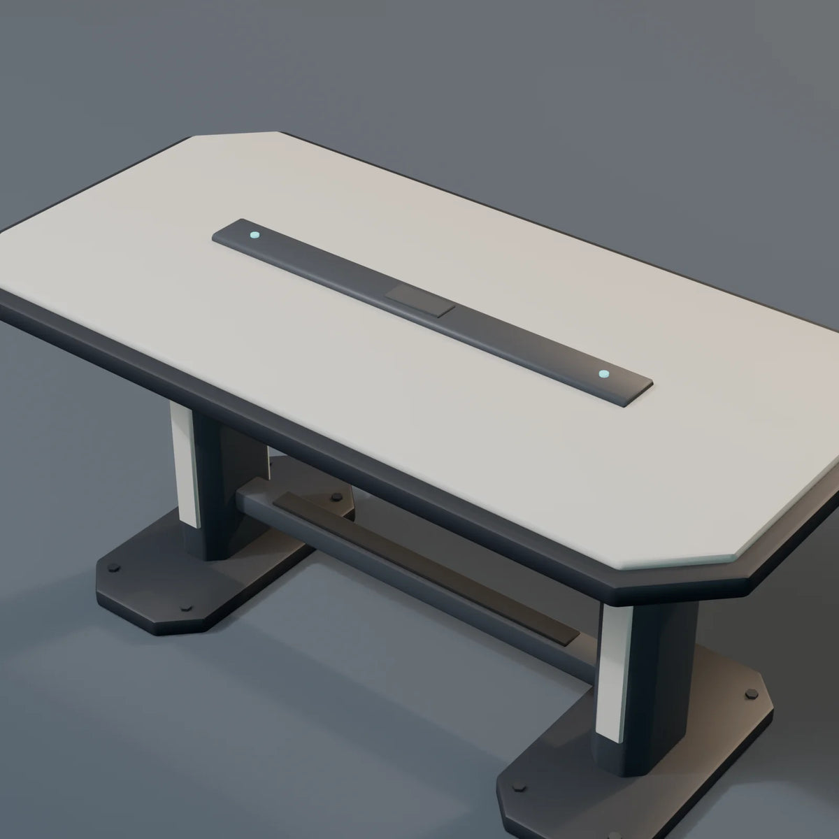 Mess Table, close-up detail render
