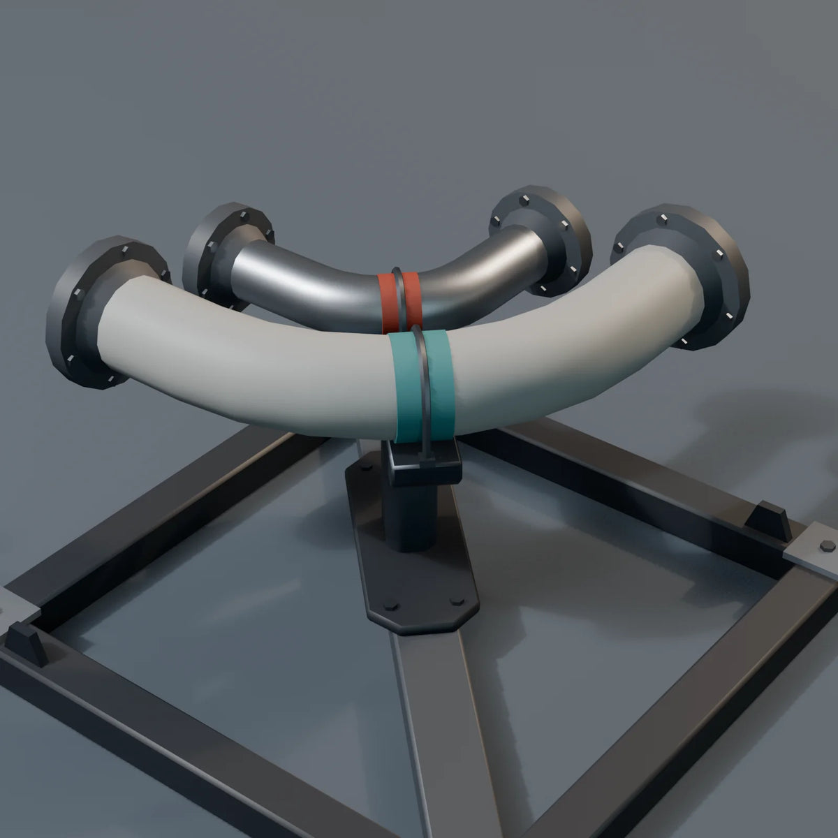 Pipe Elbow, close-up detail render