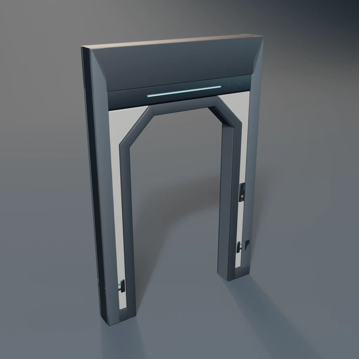 Wall Doorway, Kestrel Station 3D asset, studio render