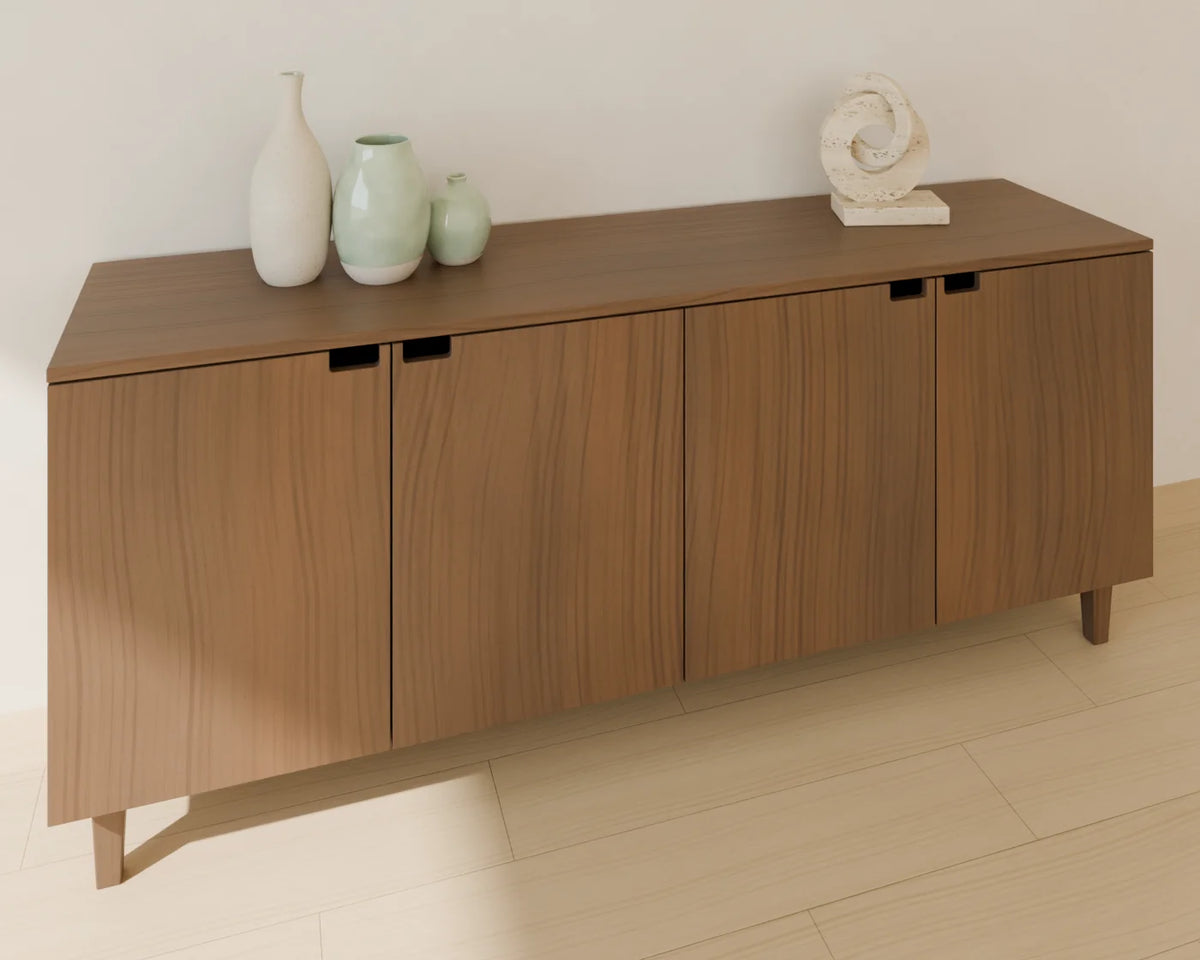 Abstract Sculpture styled in a Linden House room with the sideboard and ceramic vase trio (sold separately)