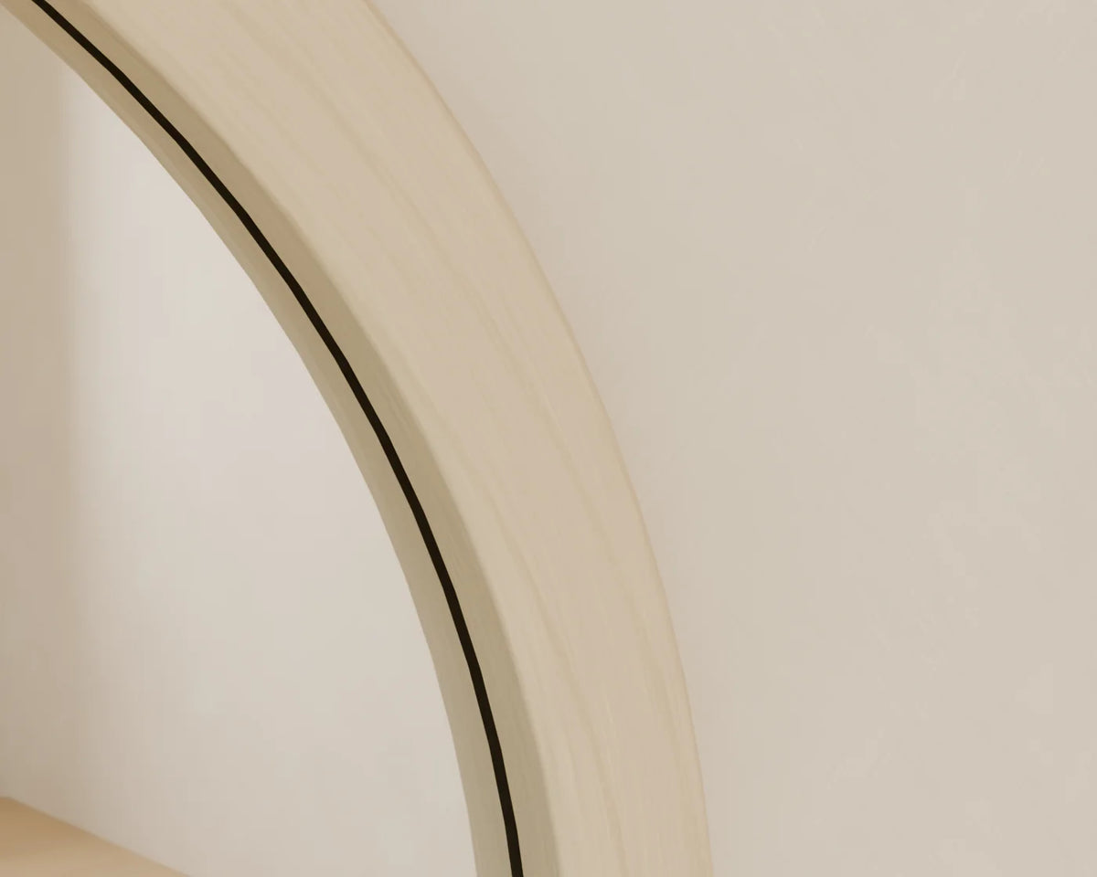 Arched Wall Mirror, close-up detail render