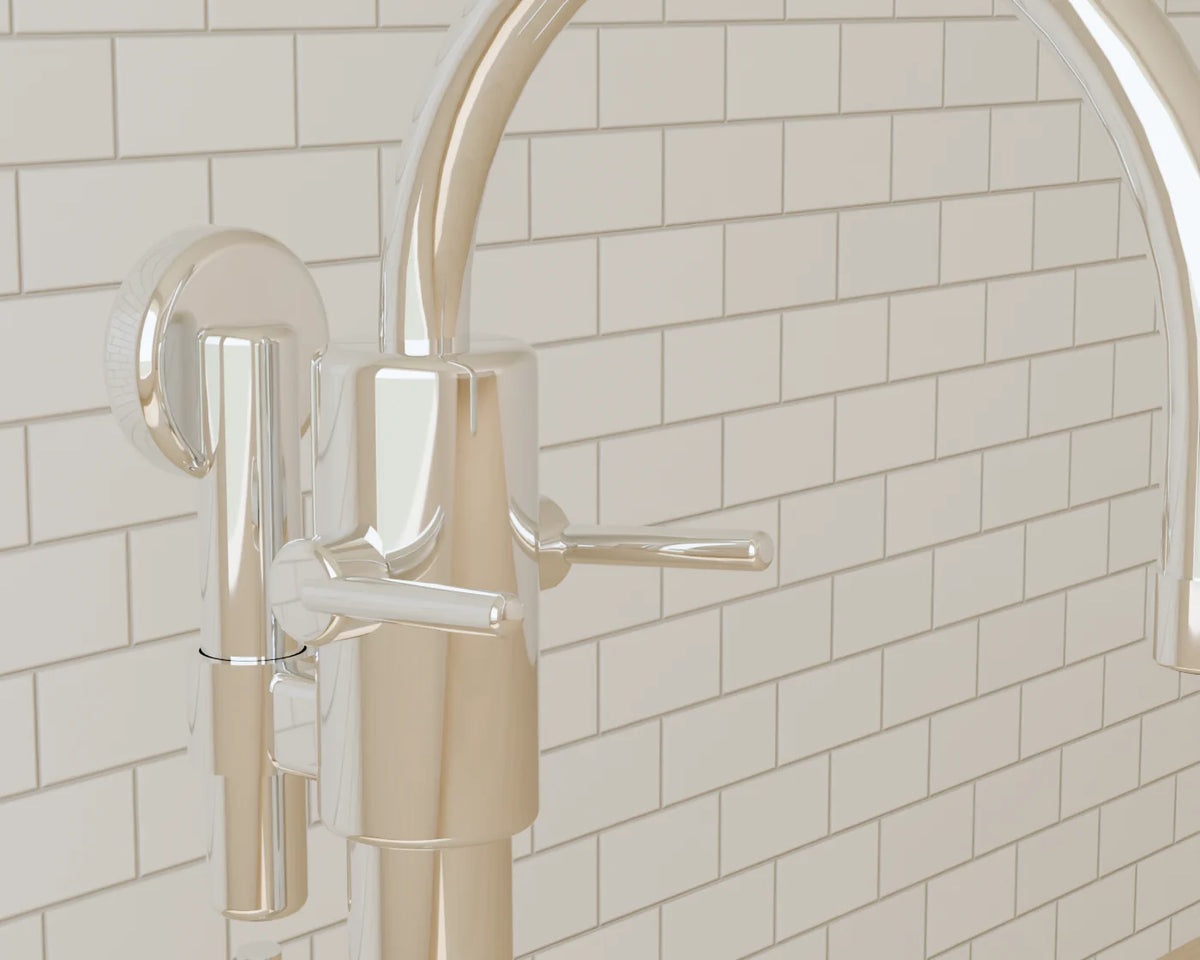 Freestanding Bath Filler, close-up detail render