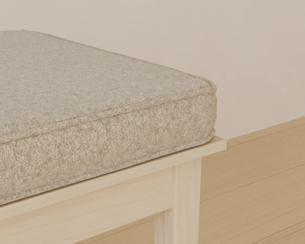 End-of-Bed Bench, close-up detail render