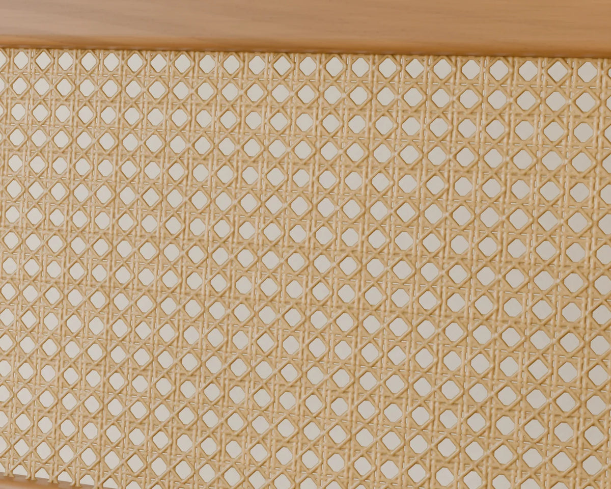 Cane-Back Dining Chair, close-up detail render