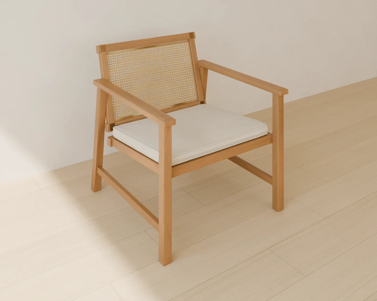 Cane Lounge Chair, Linden House 3D asset, studio render
