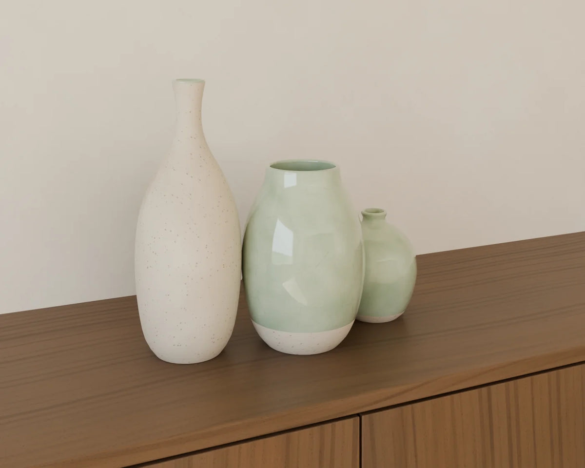 Ceramic Vase Trio 3D model
