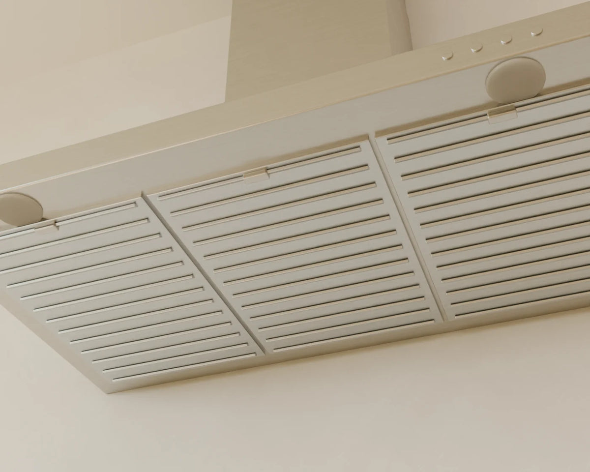 Chimney Range Hood, close-up detail render