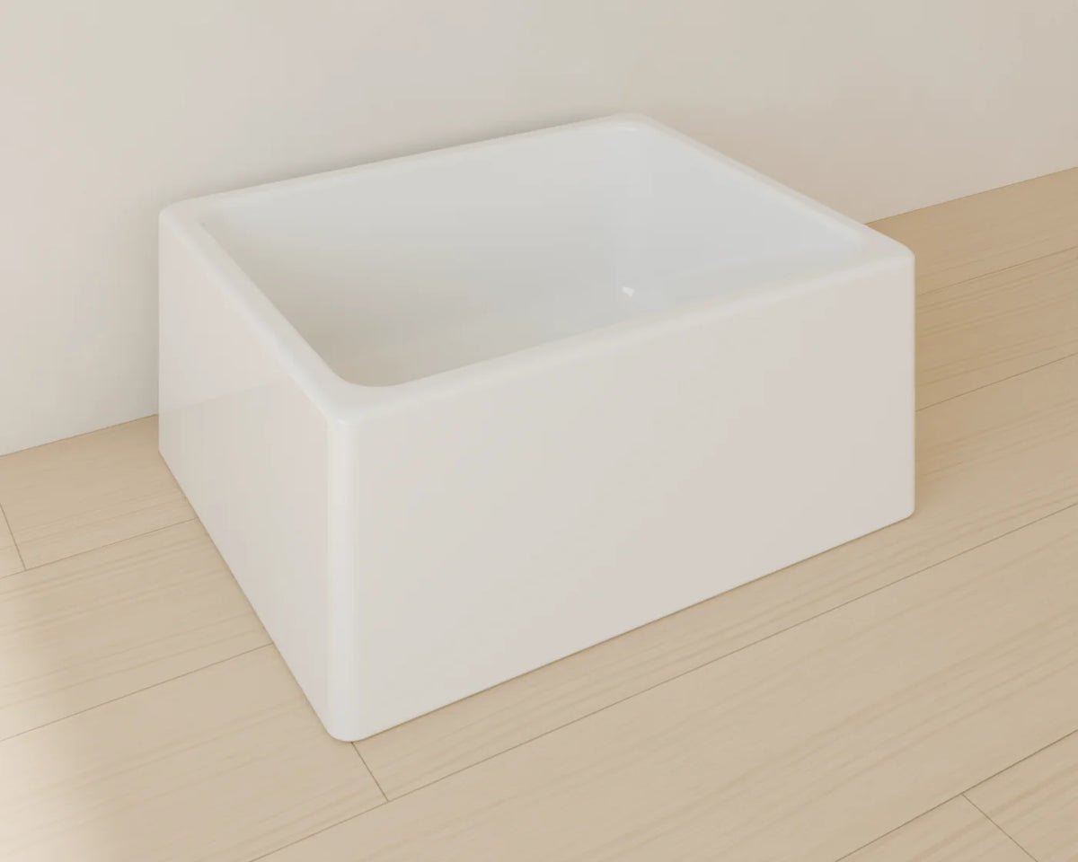 Ceramic Farmhouse Sink, Linden House 3D asset, studio render