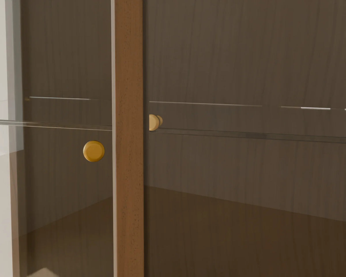 Glass Display Cabinet, close-up detail render