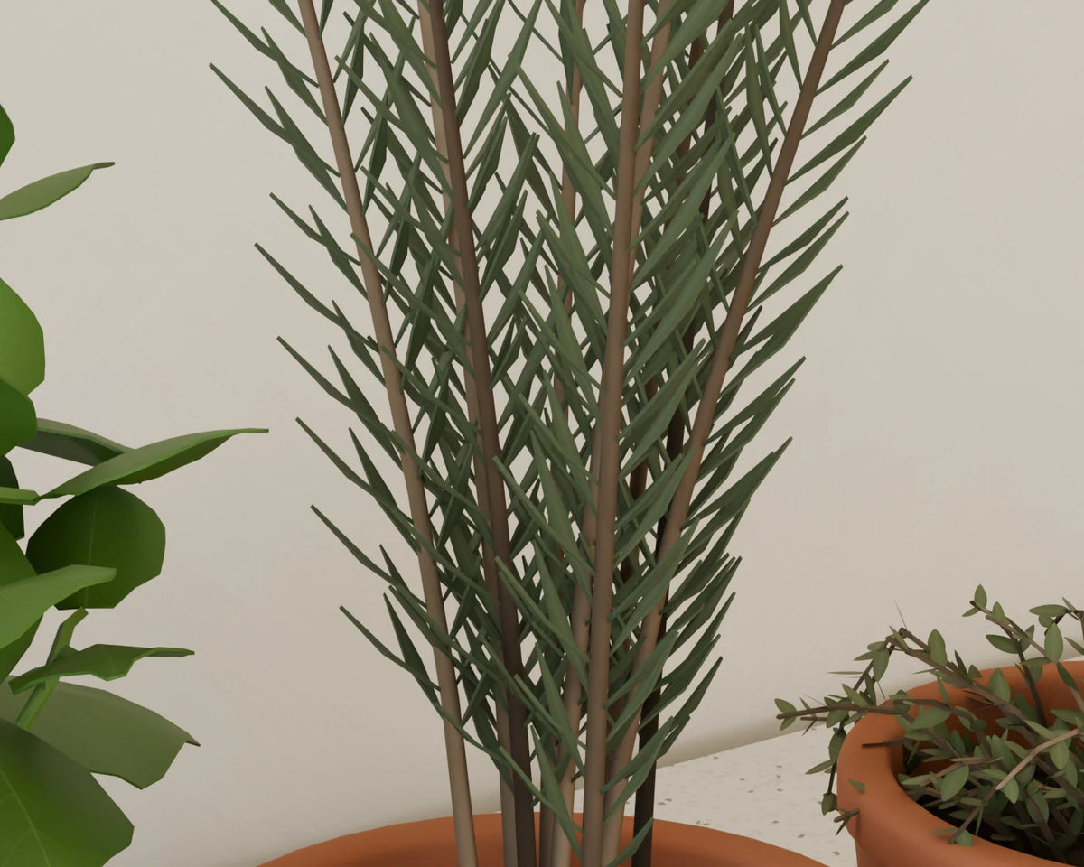 Kitchen Herb Pots, close-up detail render