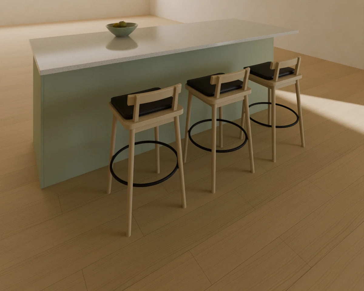 Kitchen Island styled in a Linden House room with the counter stool and fruit bowl (sold separately)