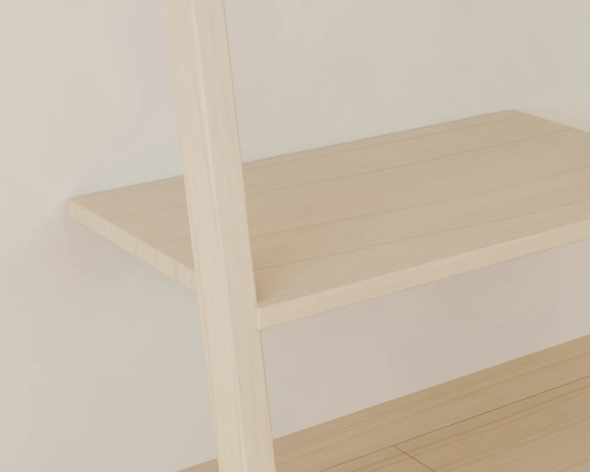 Leaning Ladder Shelf, close-up detail render