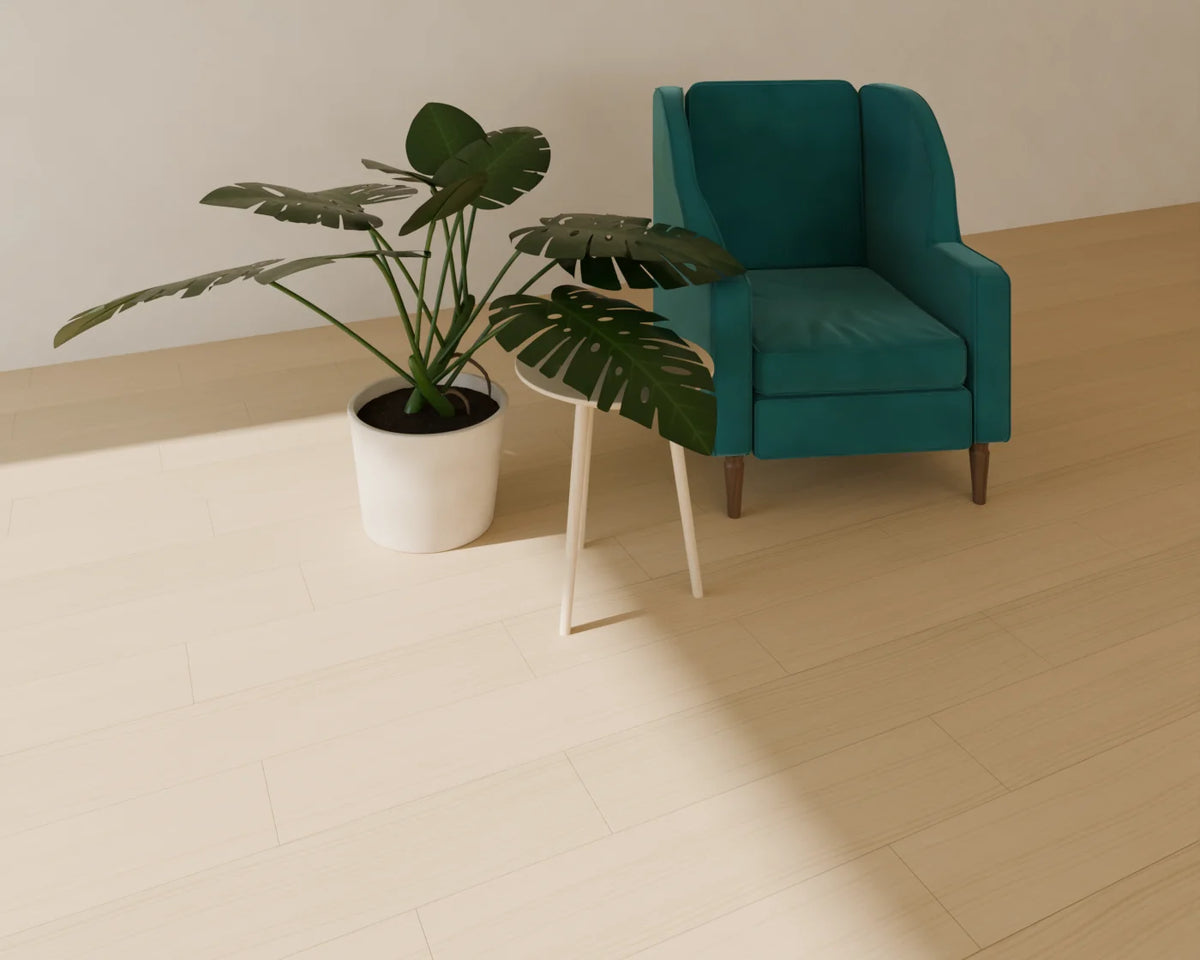 Monstera in Planter styled in a Linden House room with the wingback armchair and round side table (sold separately)