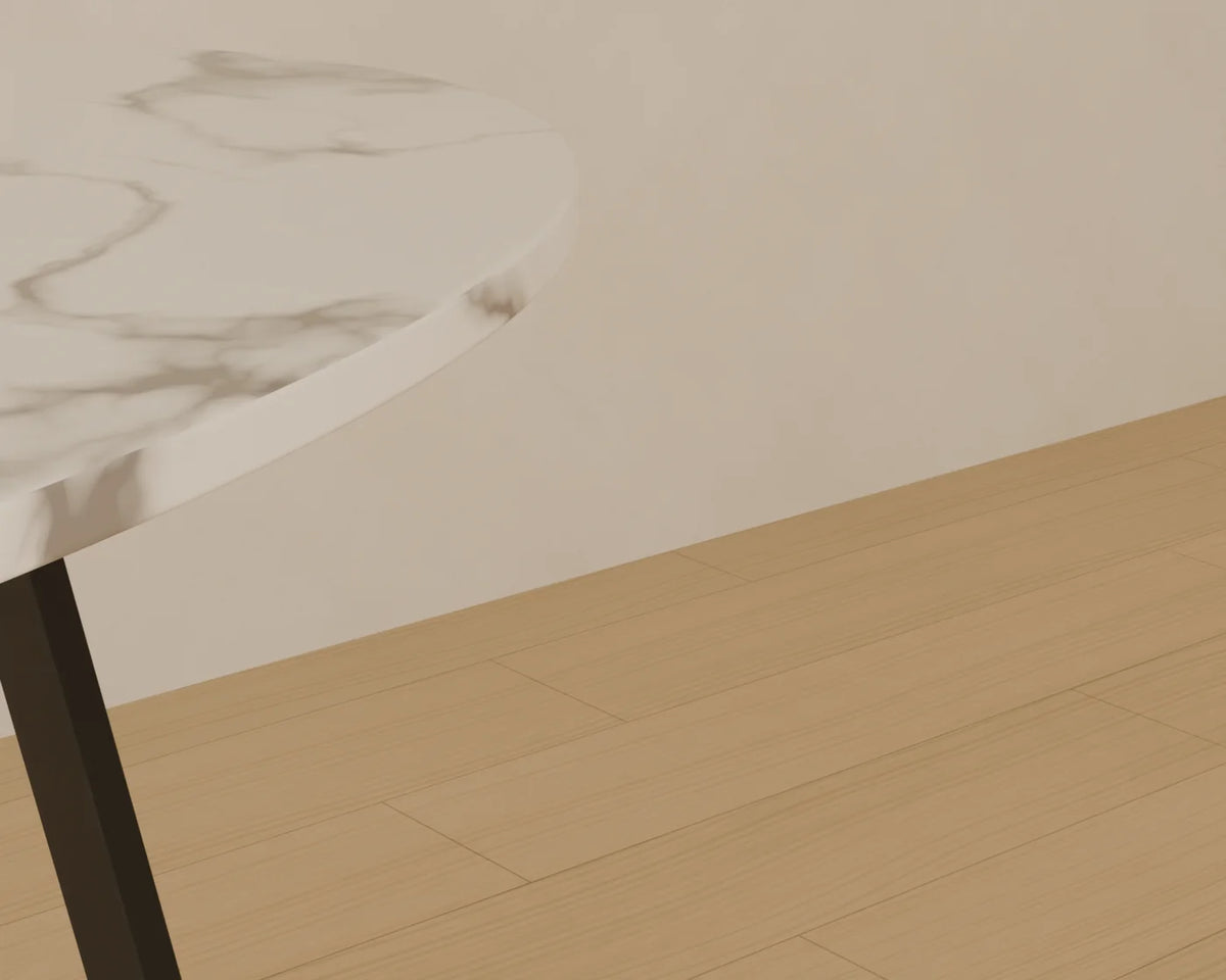 Oval Dining Table, close-up detail render