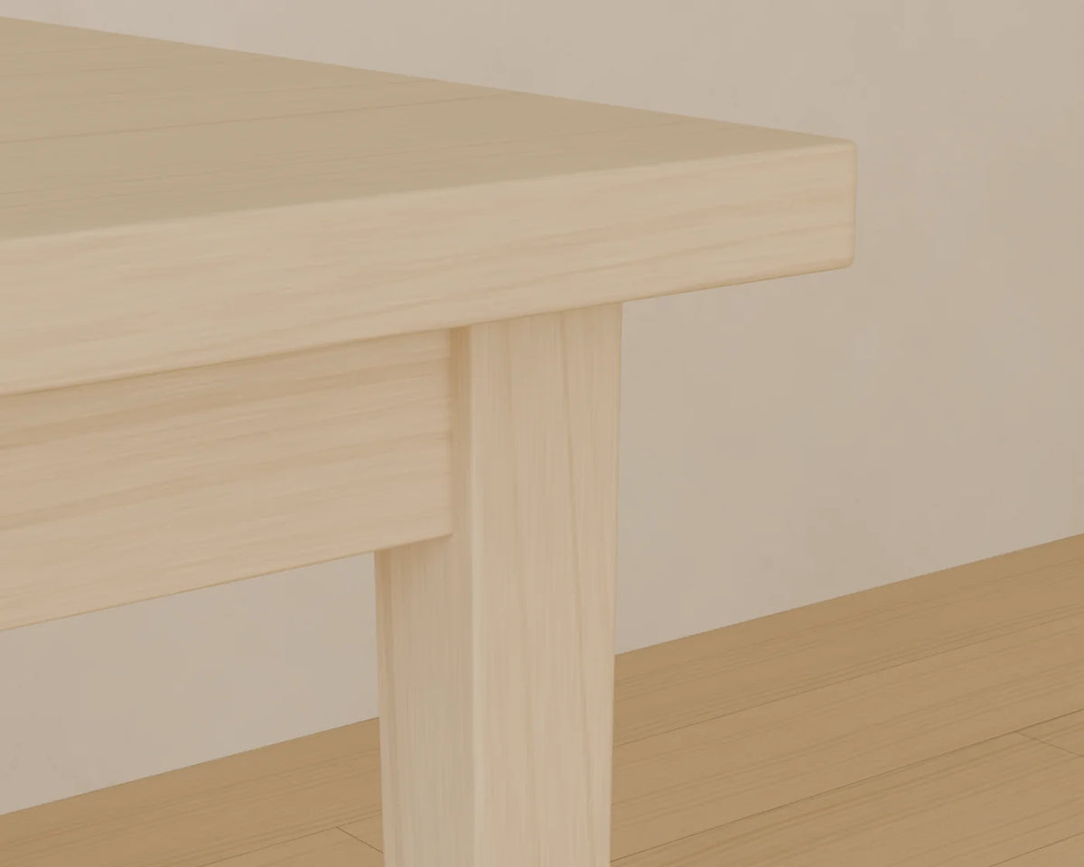 Rectangular Dining Table, close-up detail render