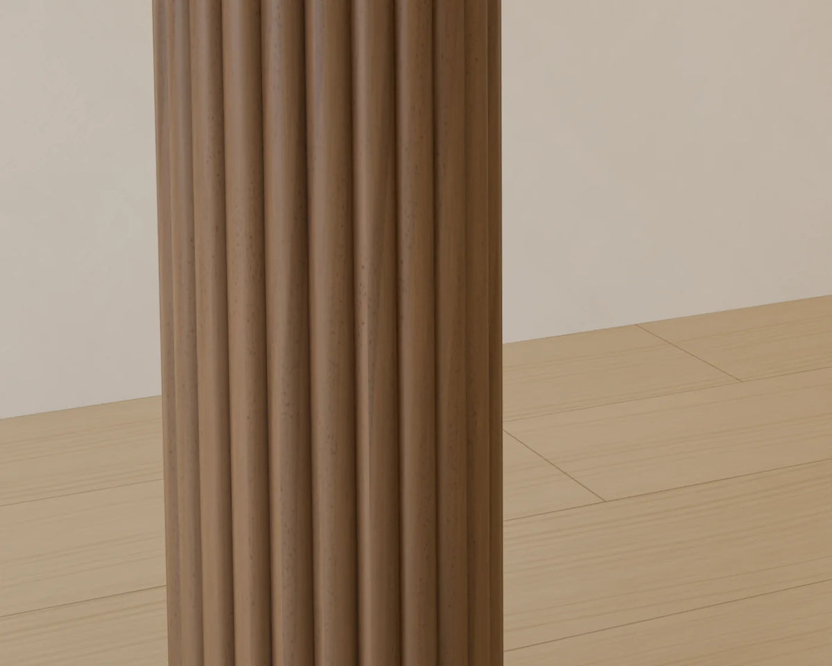 Round Pedestal Dining Table, close-up detail render